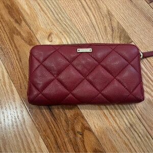 Kate Spade Quilted Burgundy Wallet